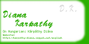 diana karpathy business card